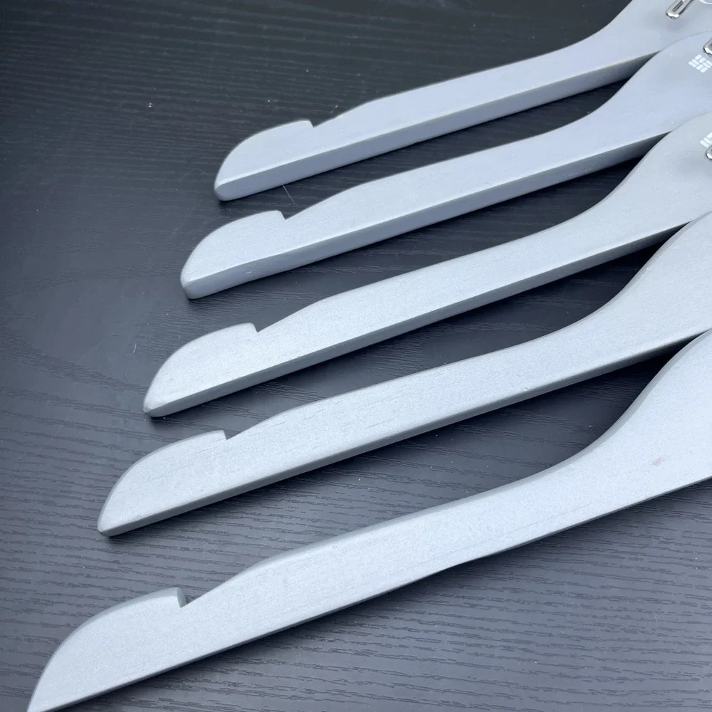 Columbia Sportswear Company Wooden Clothes Hangers Gray Set of 5